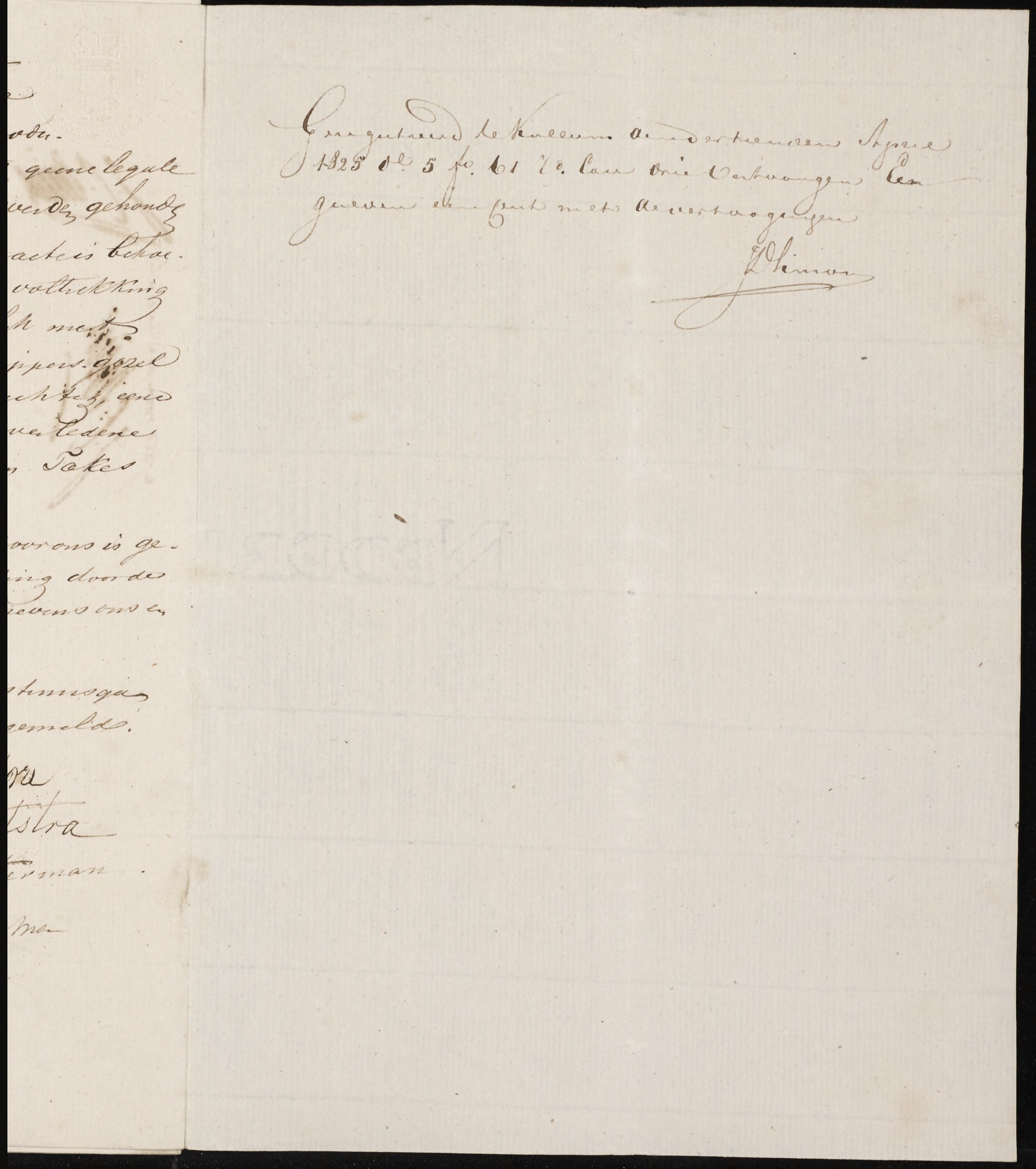 Freerk Melles Veenstra & Geeske Jelles Kootstra - Marriage Death Extract, Bride's Parents 5-22-1825 (2)